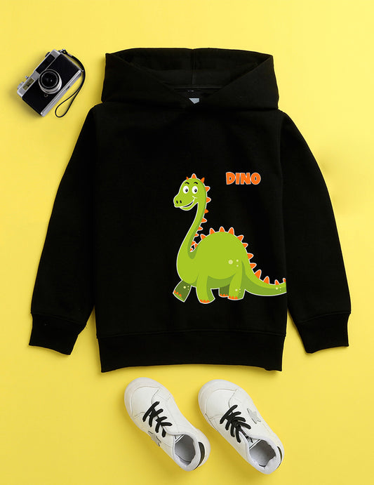 Black Printed Sweatshirt For Kids