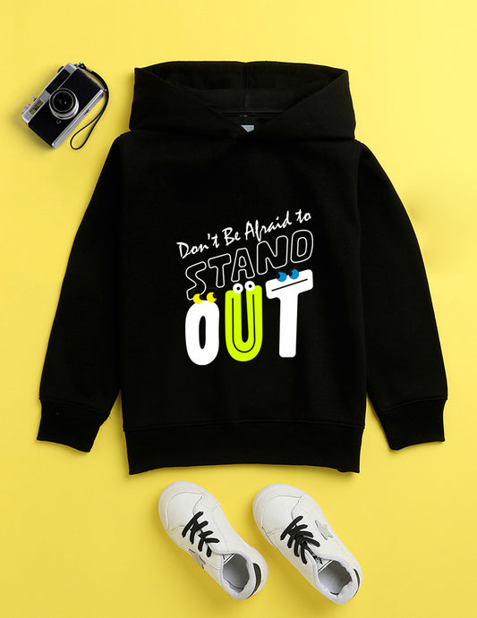 Black Printed Sweatshirt For Kids