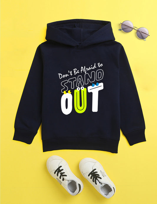 Navy Printed Sweatshirt For Kids