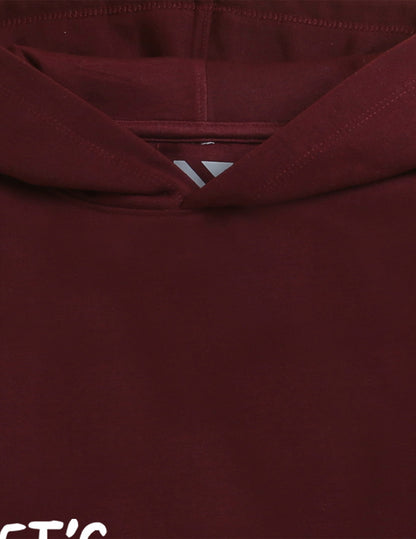 Burgandy Printed Sweatshirt For Kids
