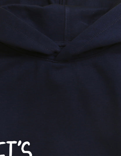Navy Printed Sweatshirt For Kids