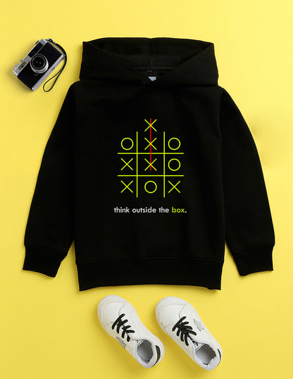 Black Printed Sweatshirt For Kids