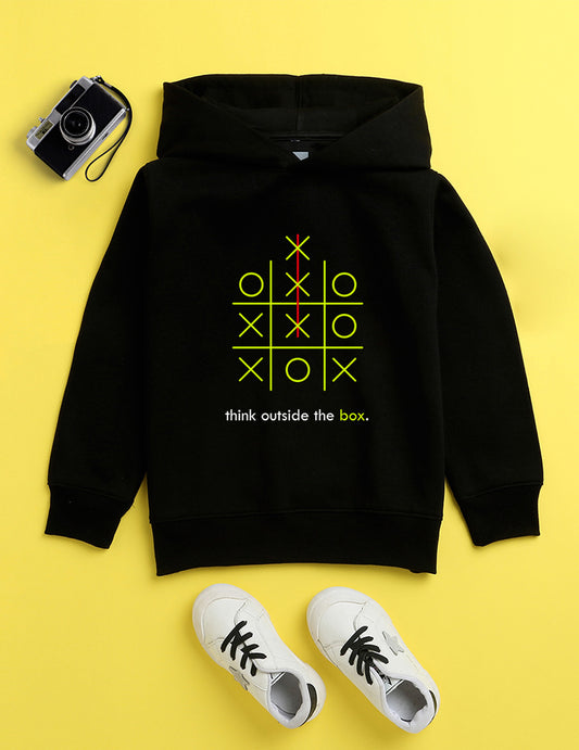 Black Printed Sweatshirt For Kids
