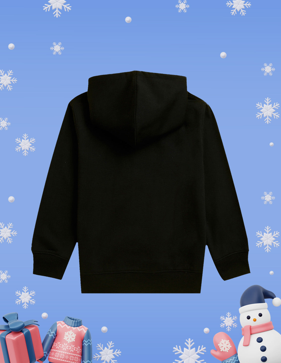 Nusyl Girl's Black I believe in unicorns Printed hoodie