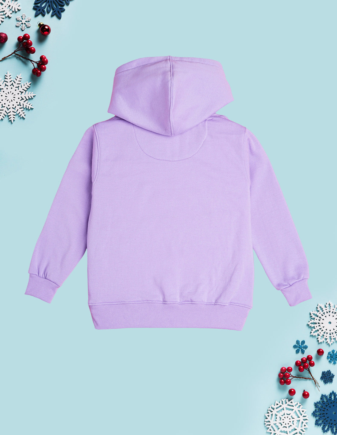 Nusyl Girl's Lilac we are the  future love text Printed hoodie