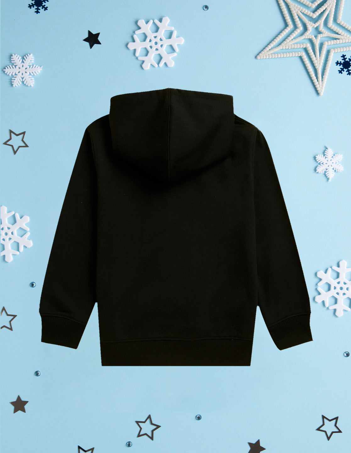 Nusyl Girl's Black Cute and adorable text Printed hoodie