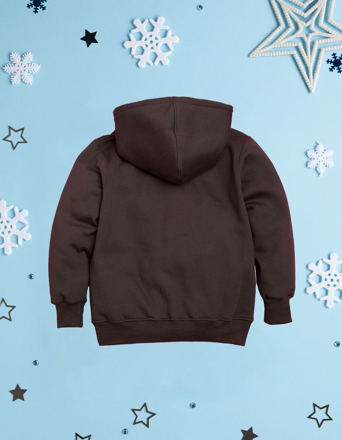 Nusyl Girl's Brown Girl power Printed hoodie