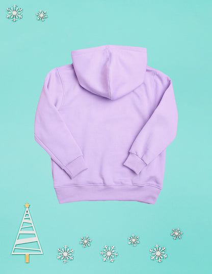 Nusyl Girl's Lilac do more of what makes you happy Printed hoodie