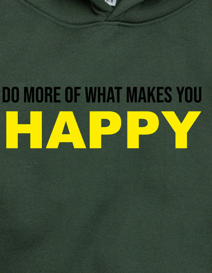 Nusyl Girl's Olive do more of what makes you happy Printed hoodie