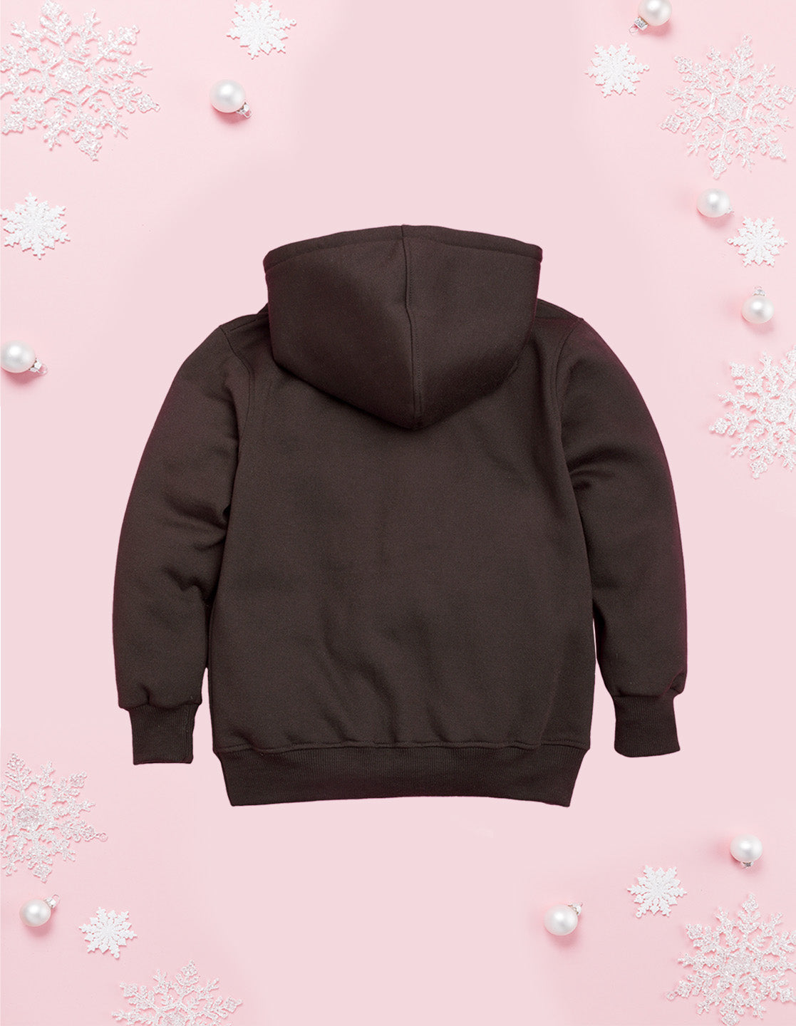 Nusyl Girl's Brown unicorn & be unique text Printed hoodie