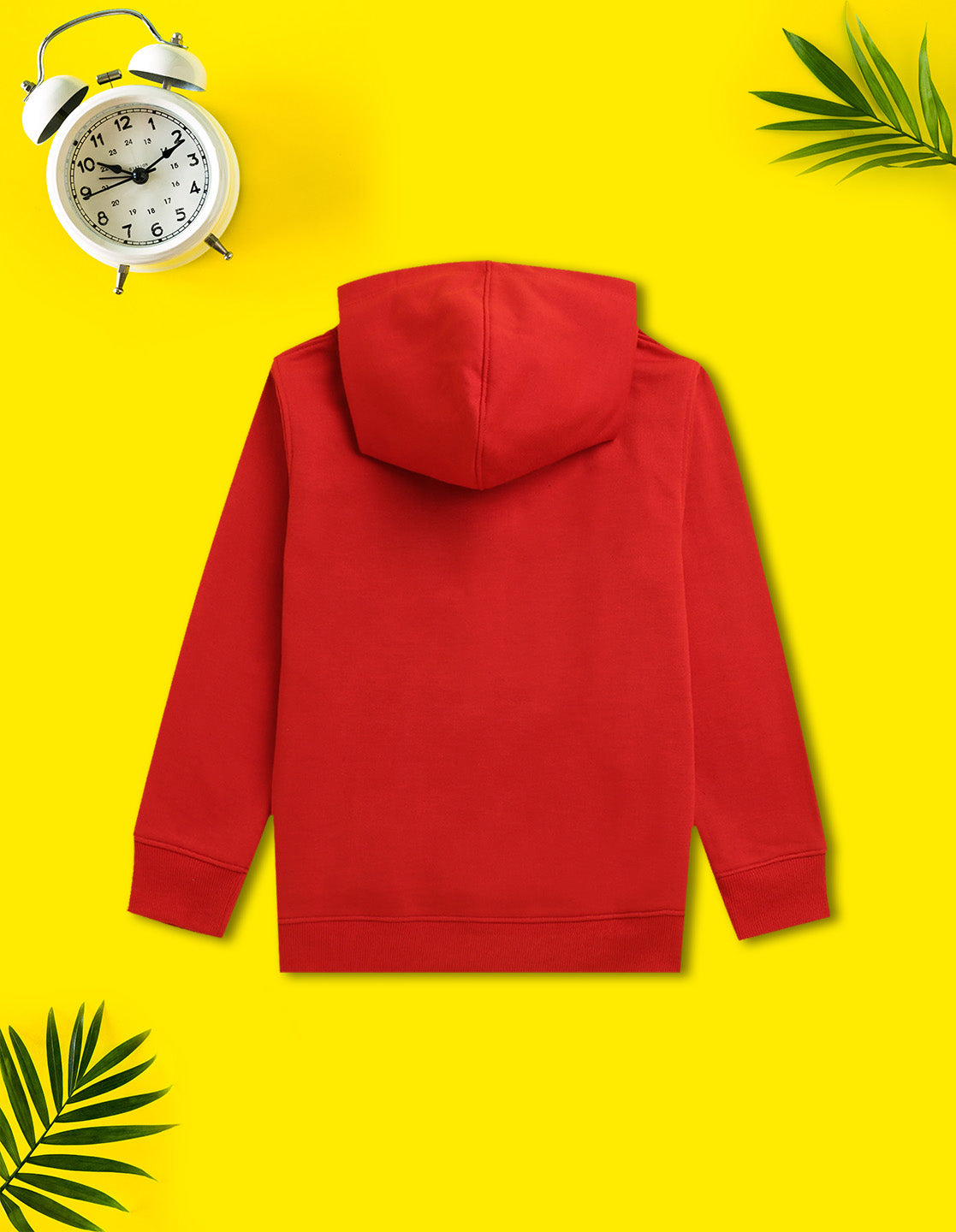 Nusyl Boy's Red Dinosaur & text Printed Hoodie