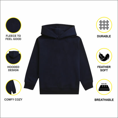 Nusyl Boy's Navy Blue Cool boy Printed Hoodie