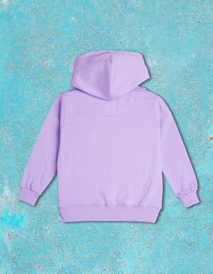 Nusyl Boy's Lilac Carpe diem text  Printed Hoodie