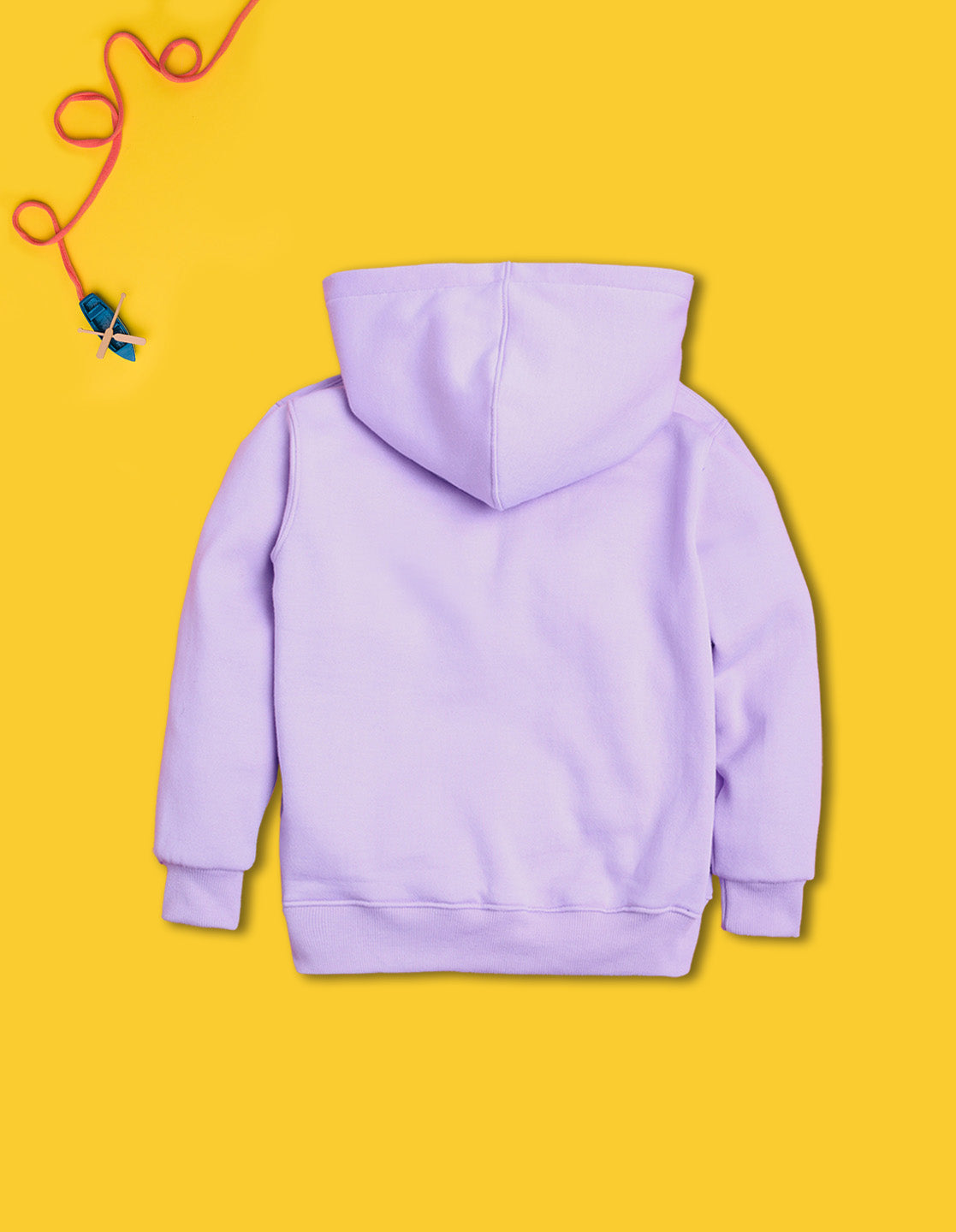 Nusyl Boy's Lilac Adventure text Printed Hoodie