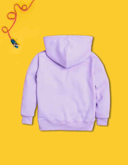 Nusyl Boy's Lilac Adventure text Printed Hoodie