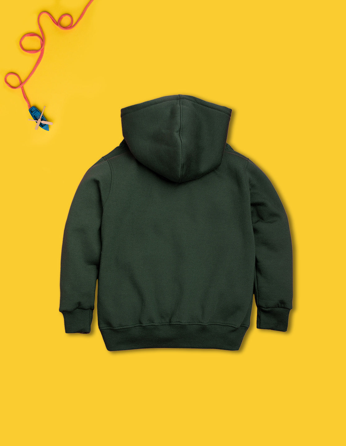 Nusyl Boy's Olive Adventure text Printed Hoodie