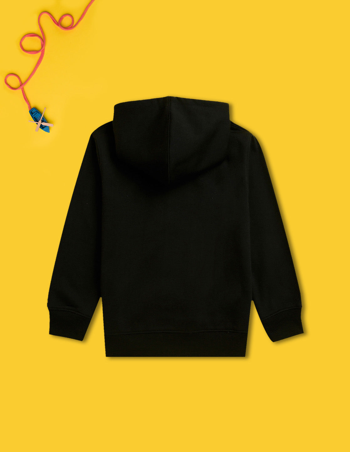 Nusyl Boy's Black Trust your self text Printed Hoodie