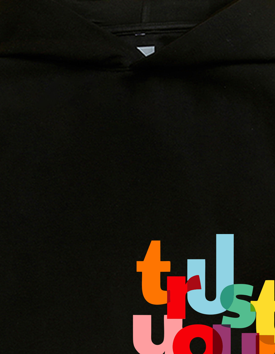 Nusyl Boy's Black Trust your self text Printed Hoodie