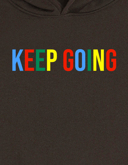 Nusyl Boy's Brown Keep going text Printed Hoodie