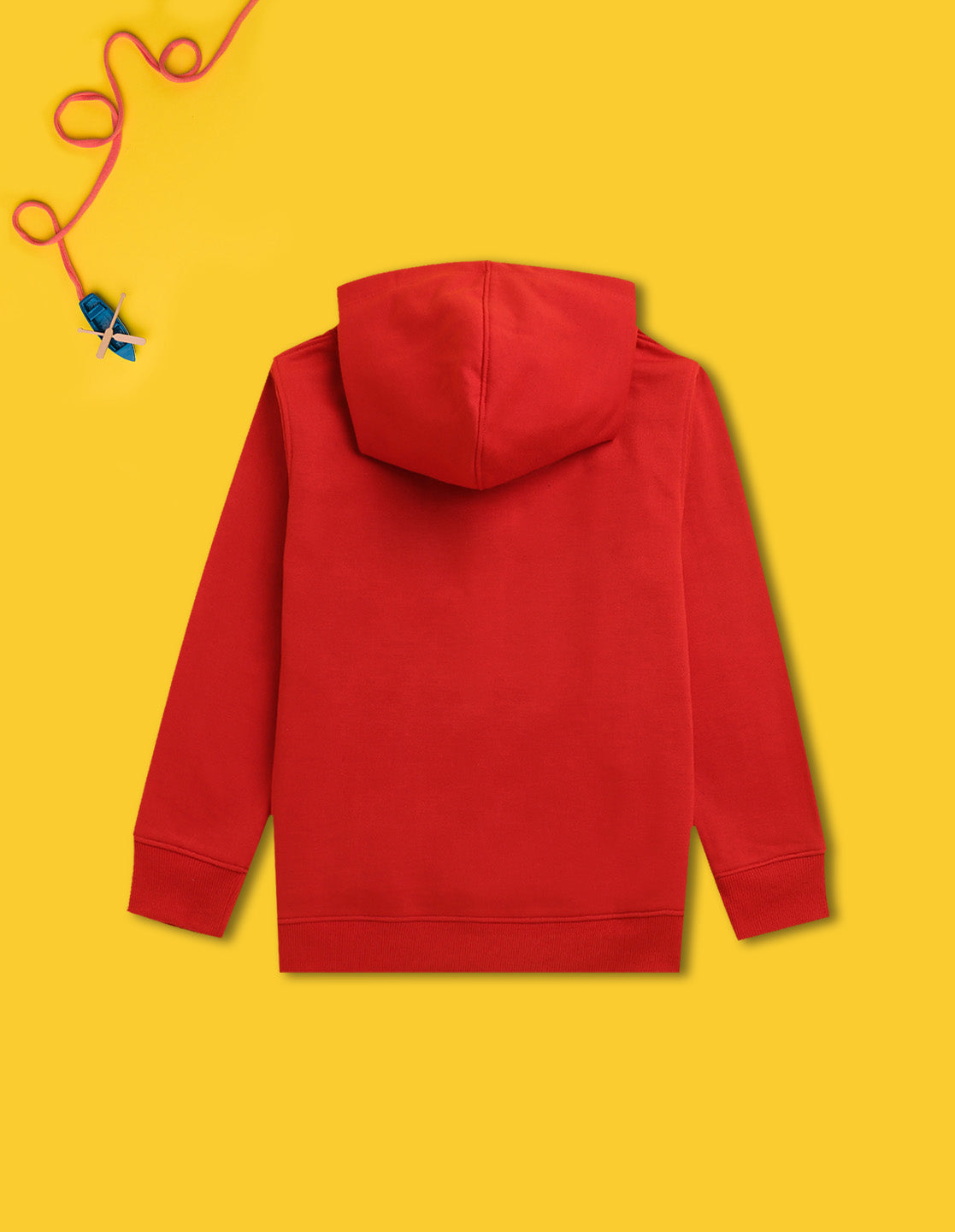 Nusyl Boy's Red Savage text Printed Hoodie