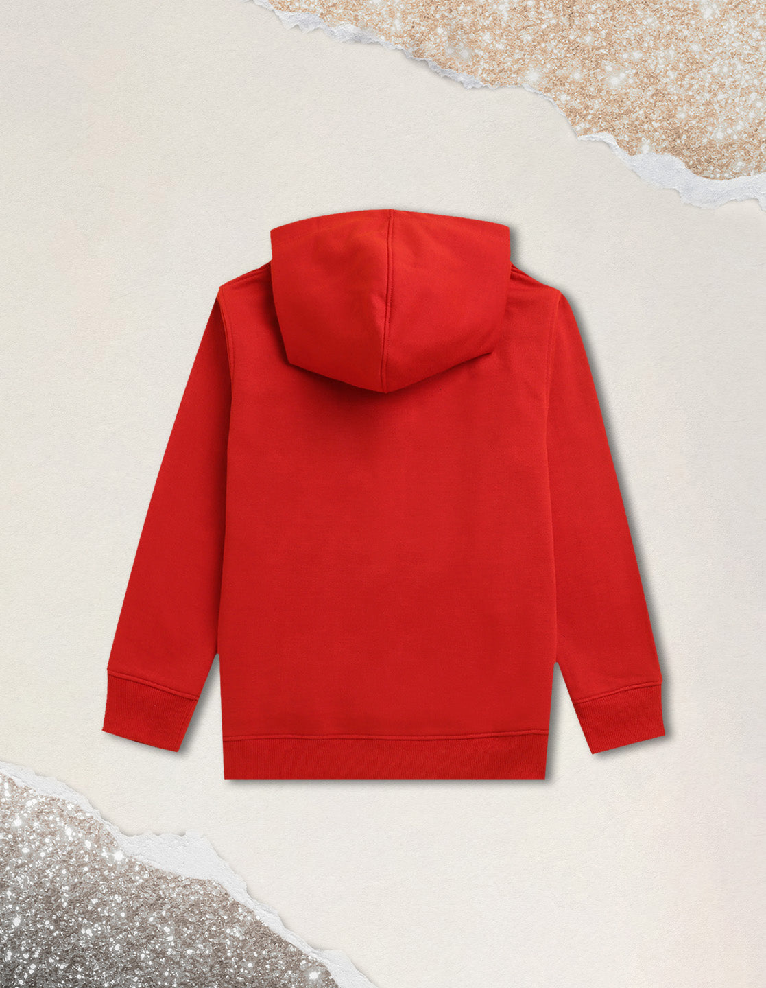 Nusyl Boy's Red Stranger text Printed Hoodie