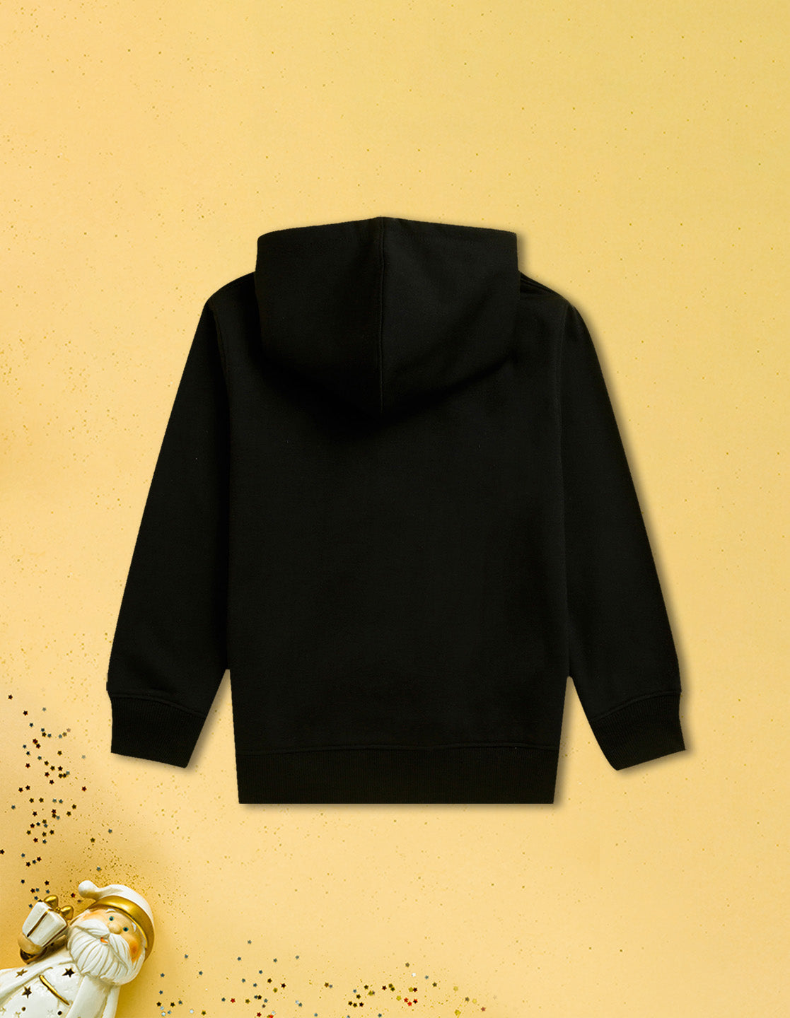 Nusyl Boy's Black Japanese Samurai Printed Hoodie