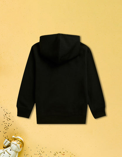 Nusyl Boy's Black Japanese Samurai Printed Hoodie