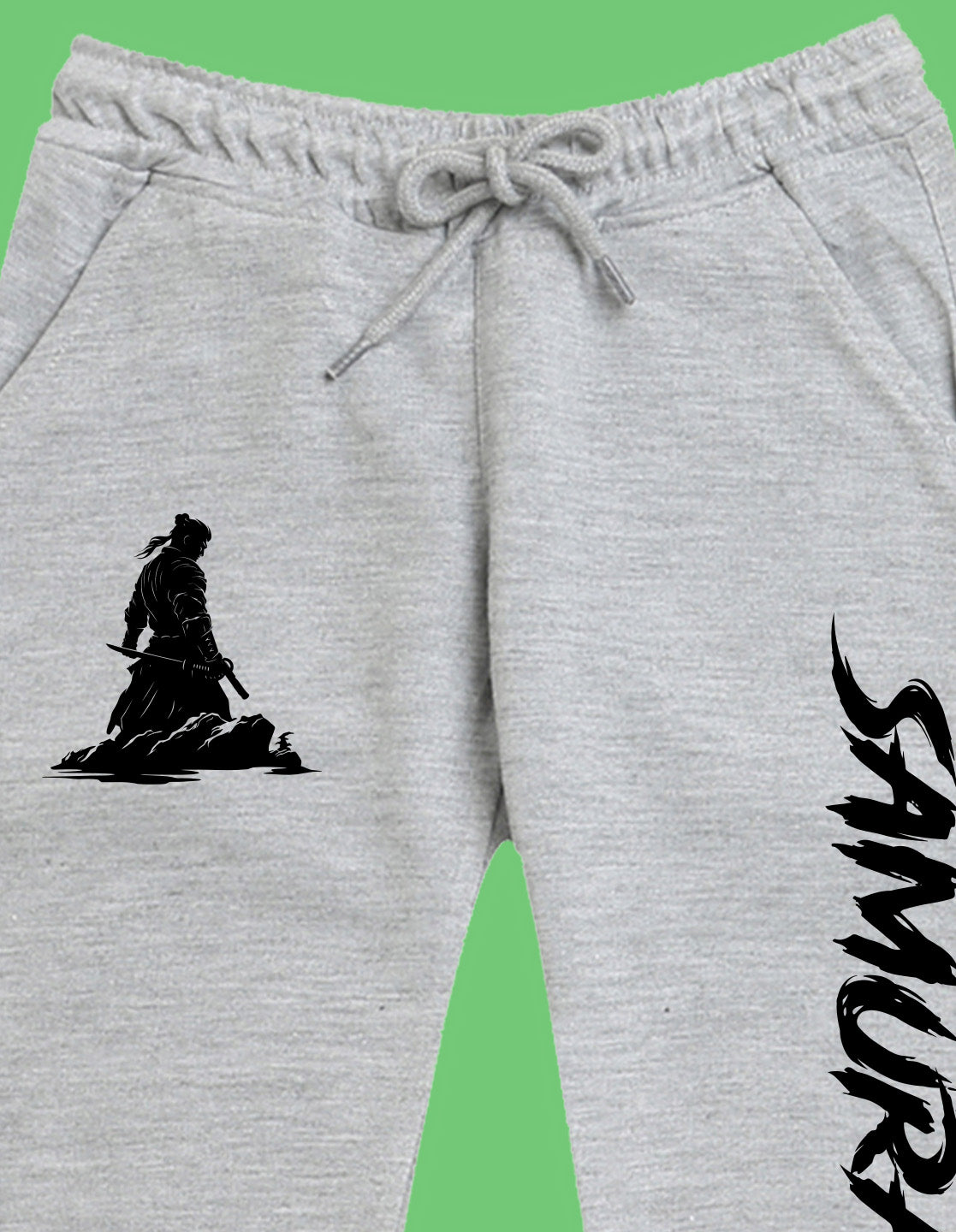 Nusyl Boys Grey Text Printed Ankle Length Track Pant