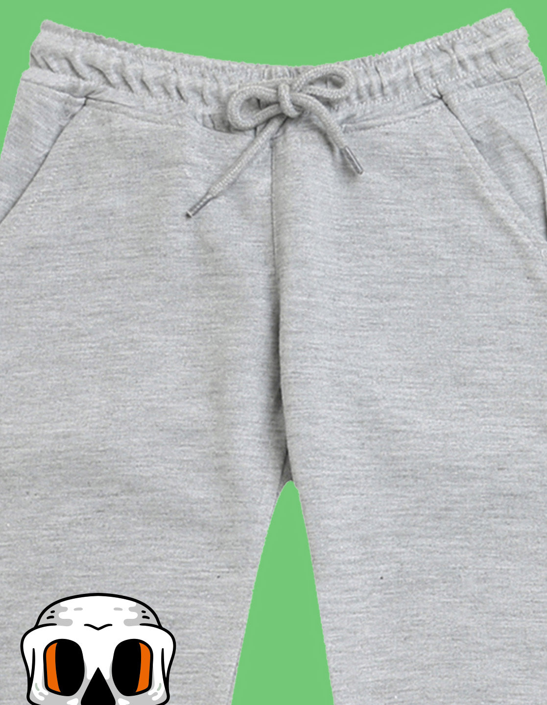 Nusyl Boys Grey Crocodile Face Printed Ankle Length Track Pant