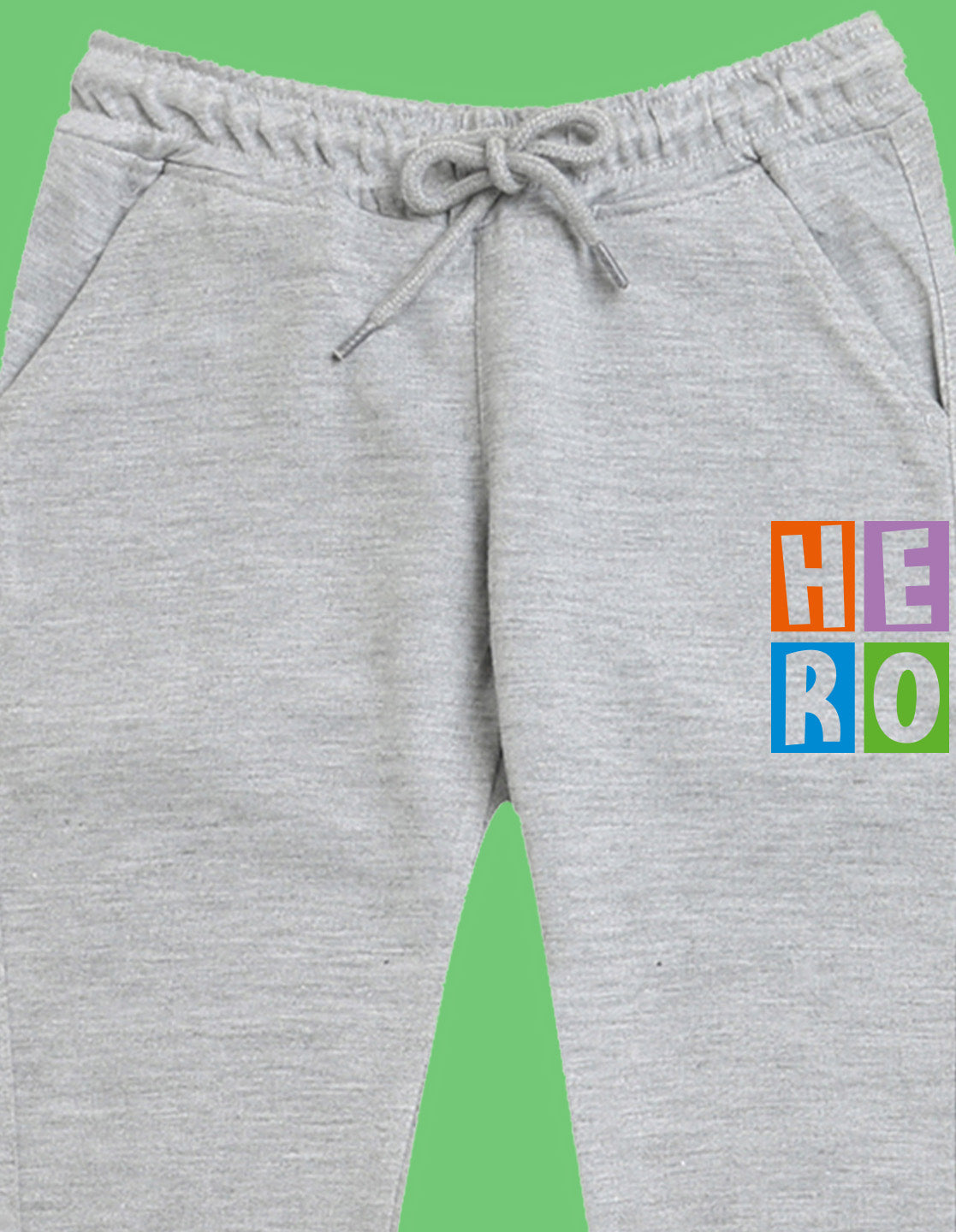 Nusyl Boys Grey Hero Text Printed Ankle Length Track Pant