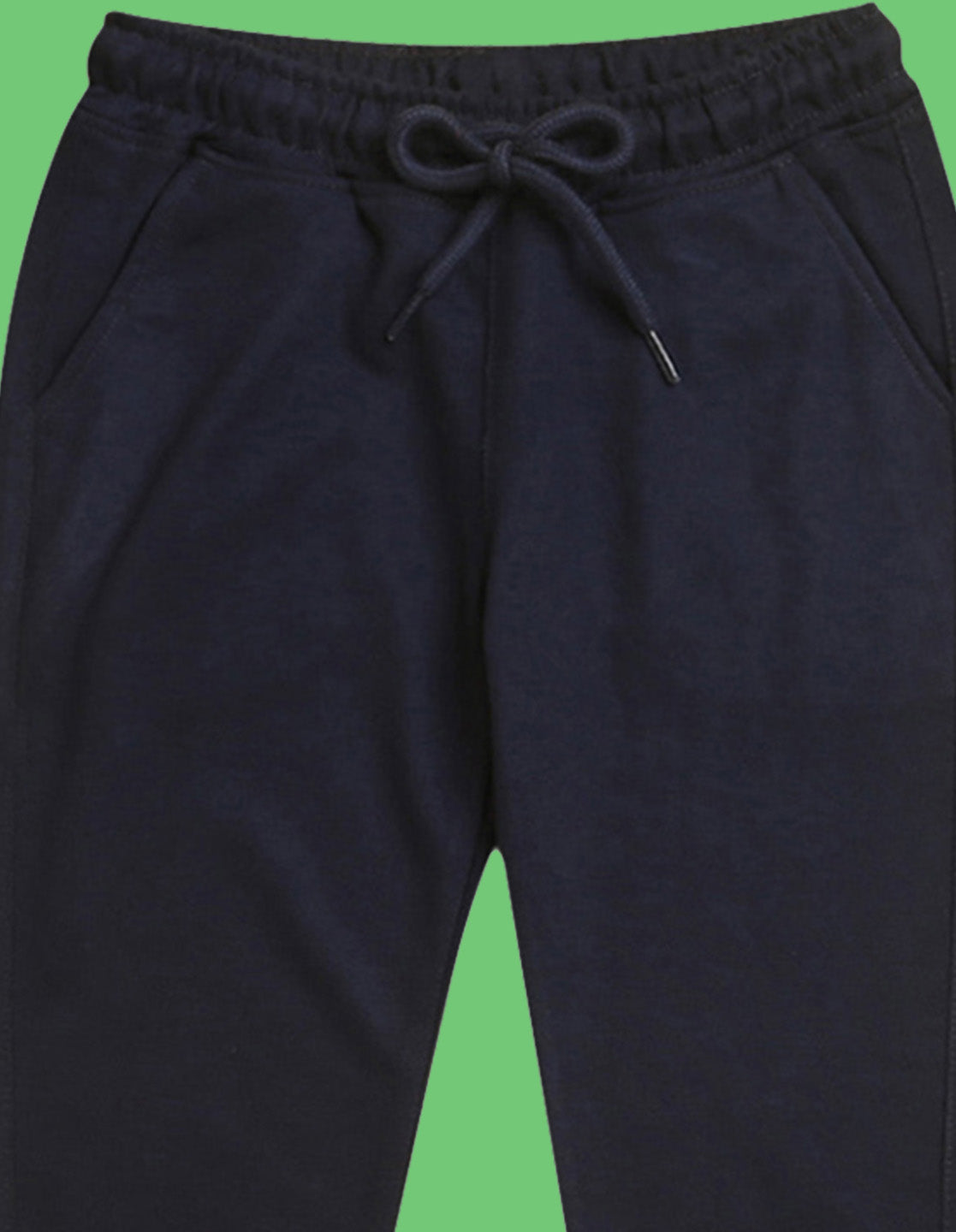 Nusyl Boys Navy Blue Nyc Text Printed Ankle Length Track Pant