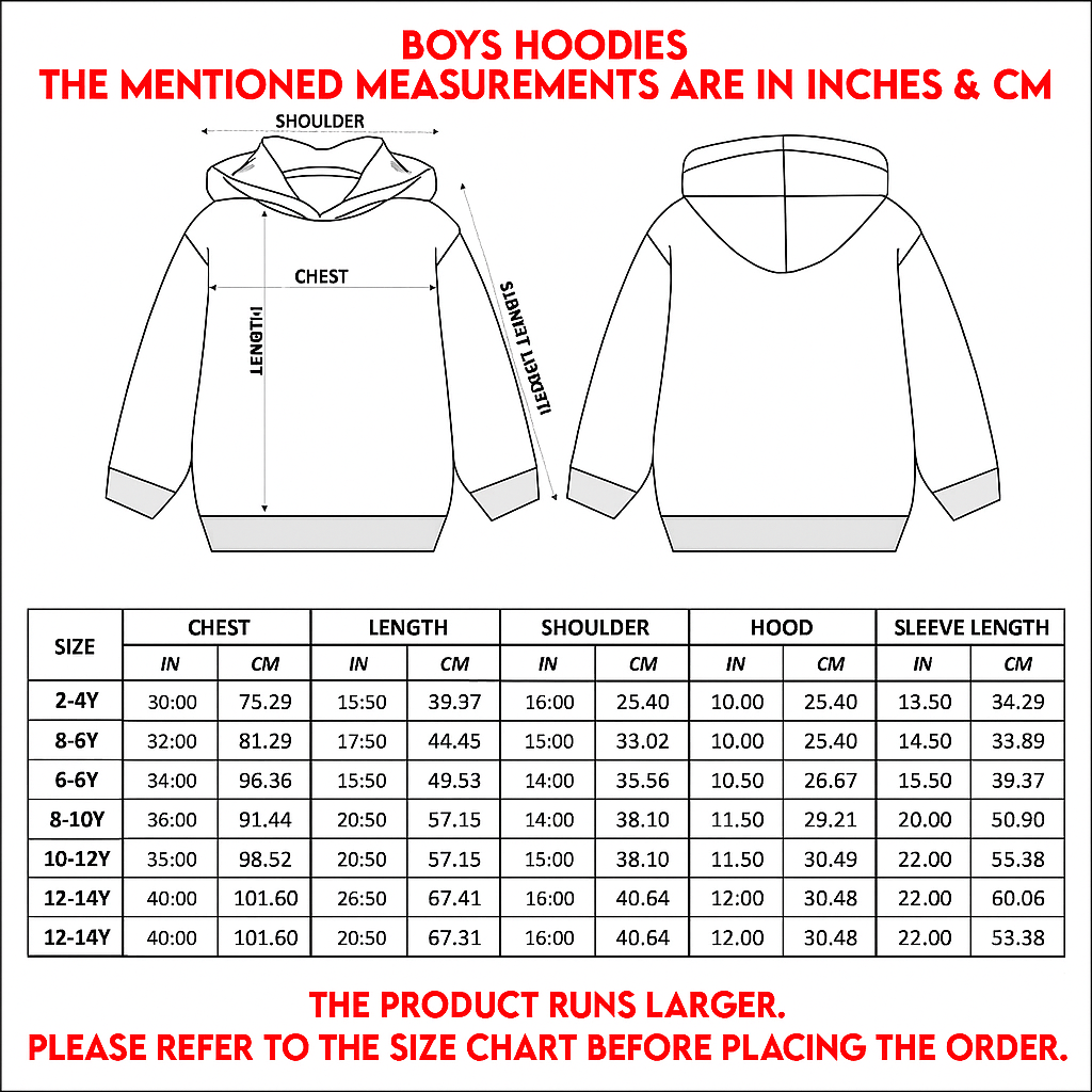 Nusyl Boy's Black Carpe diem text  Printed Hoodie