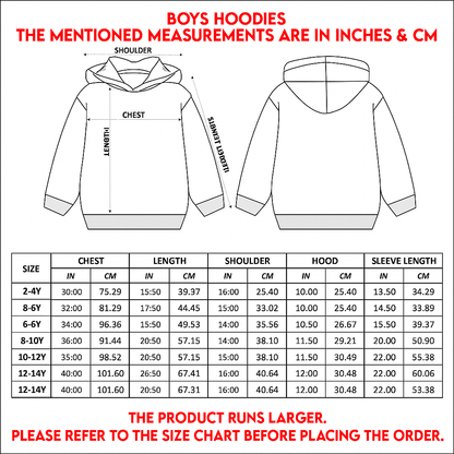 Nusyl Boy's Black Gamer text Printed Hoodie