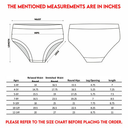 Nusyl Boys printed briefs combo-pack of 3  (White,Red,Grey)
