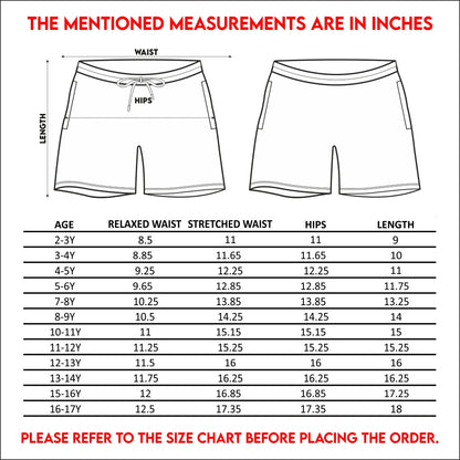 Nusyl Arrow Printed Red Boys Shorts
