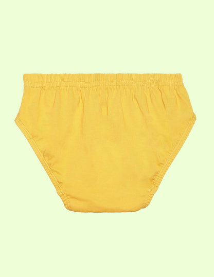 Nusyl Boys solid briefs combo-pack of 3 (Yellow,Red,Grey)