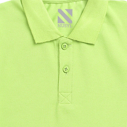 Nusyl Solid Lime Green Infants Polo T-shirt