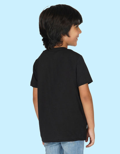Nusyl Boys Black Free style Printed t-shirt