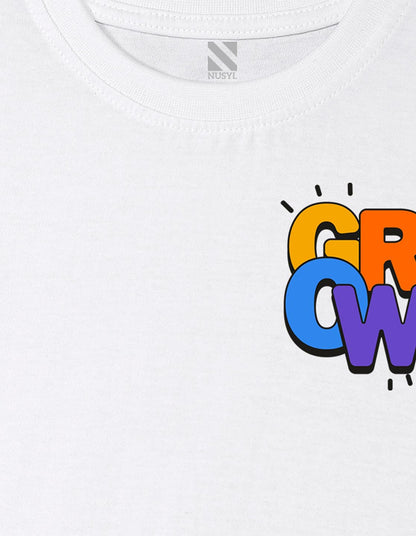 Nusyl Boys White Grow Printed t-shirt
