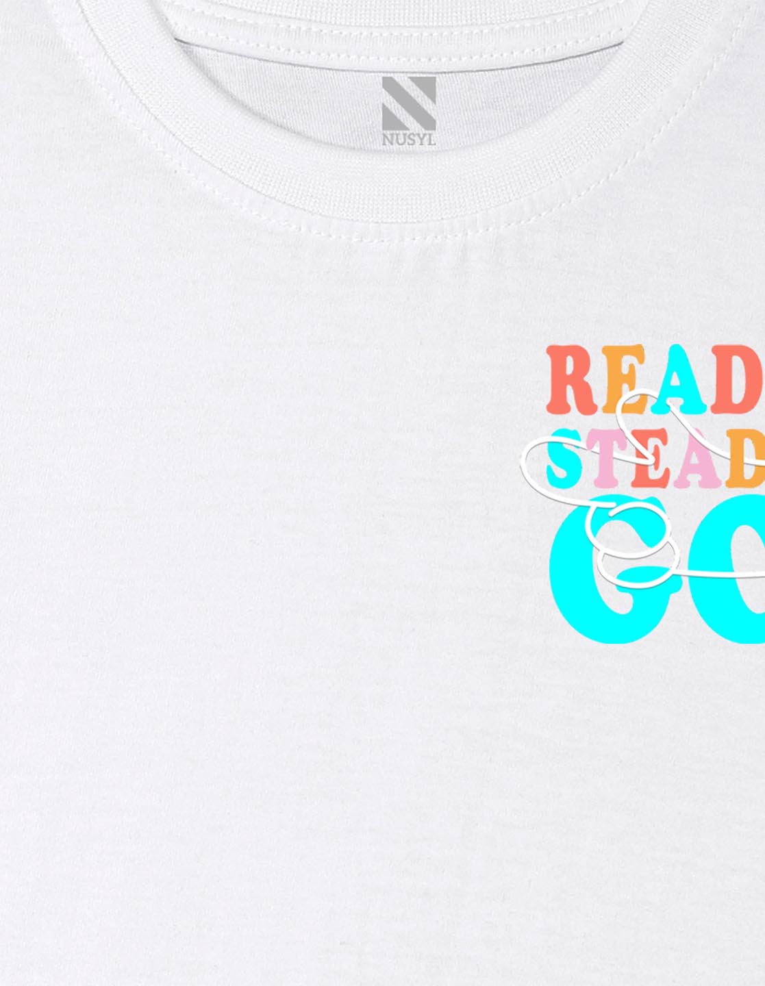 Nusyl Boys White Ready steady go Printed t-shirt