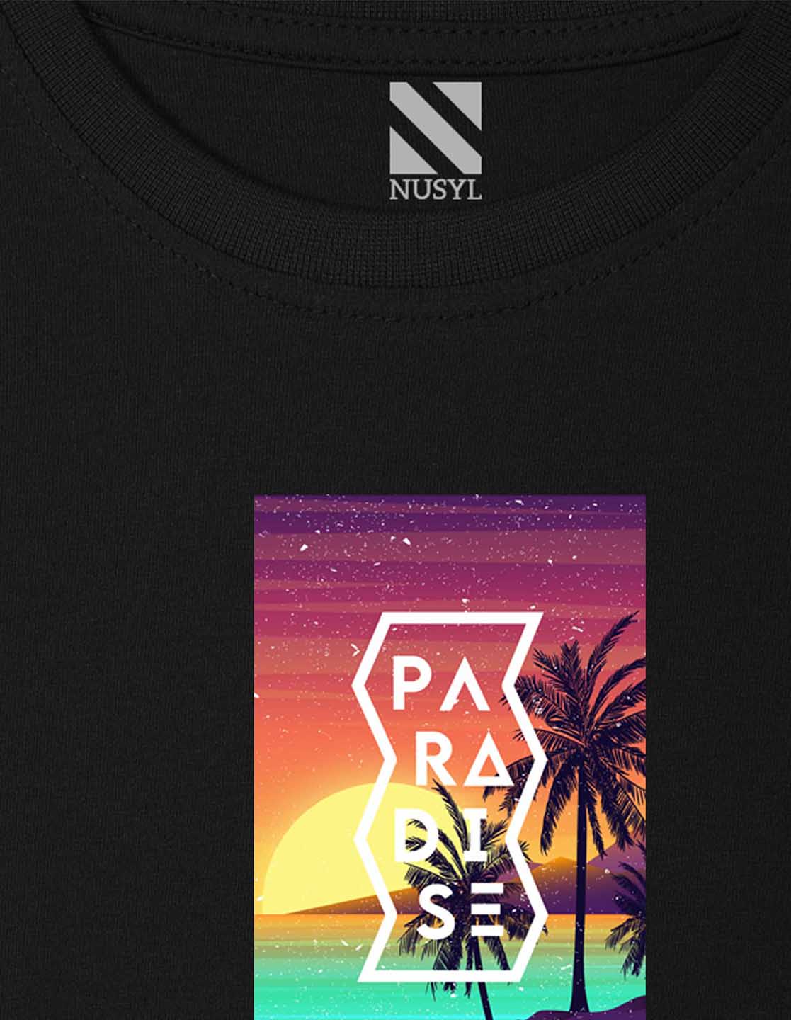 Nusyl Boys Black Paradise Printed t-shirt