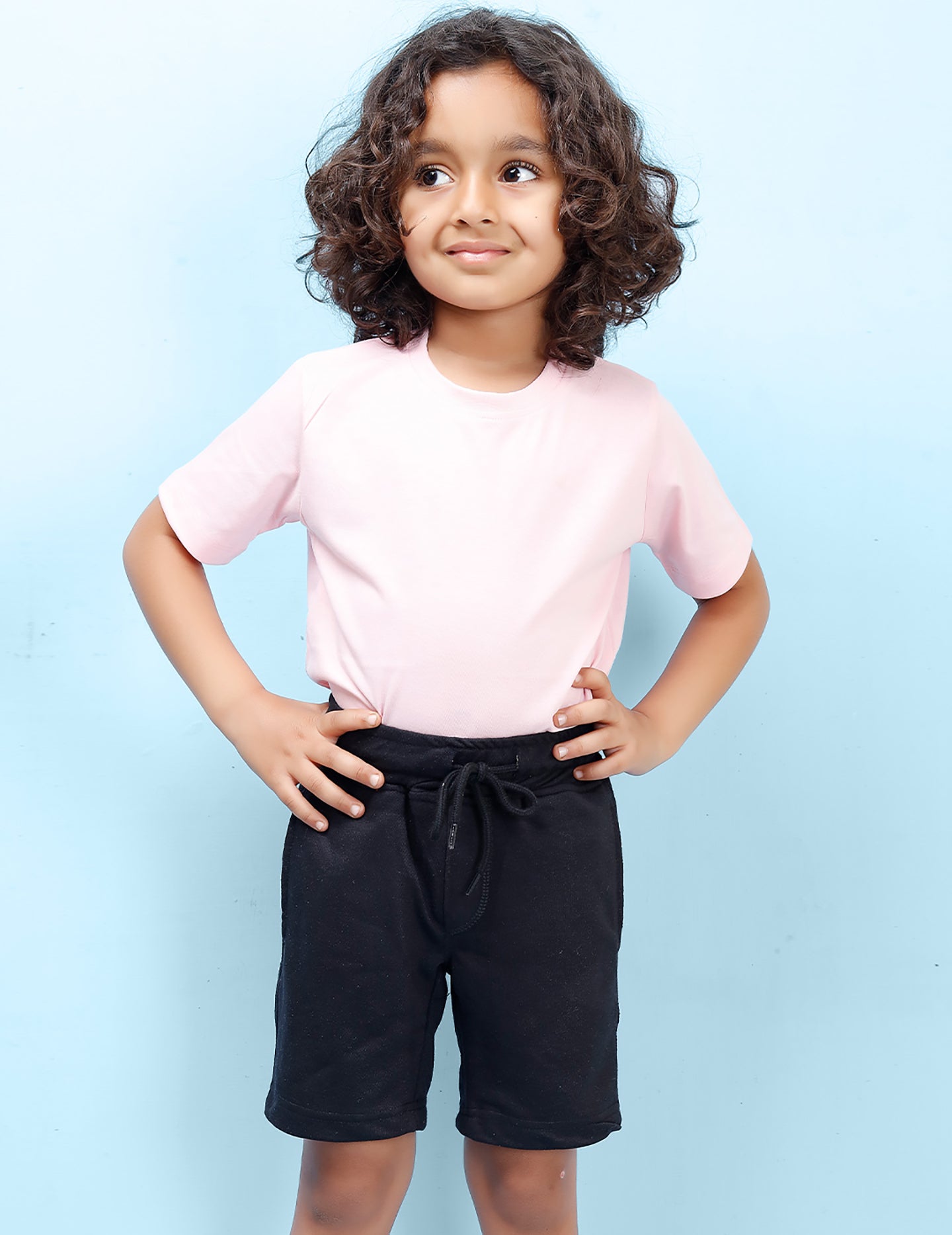 Nusyl Black Solid Boys Shorts