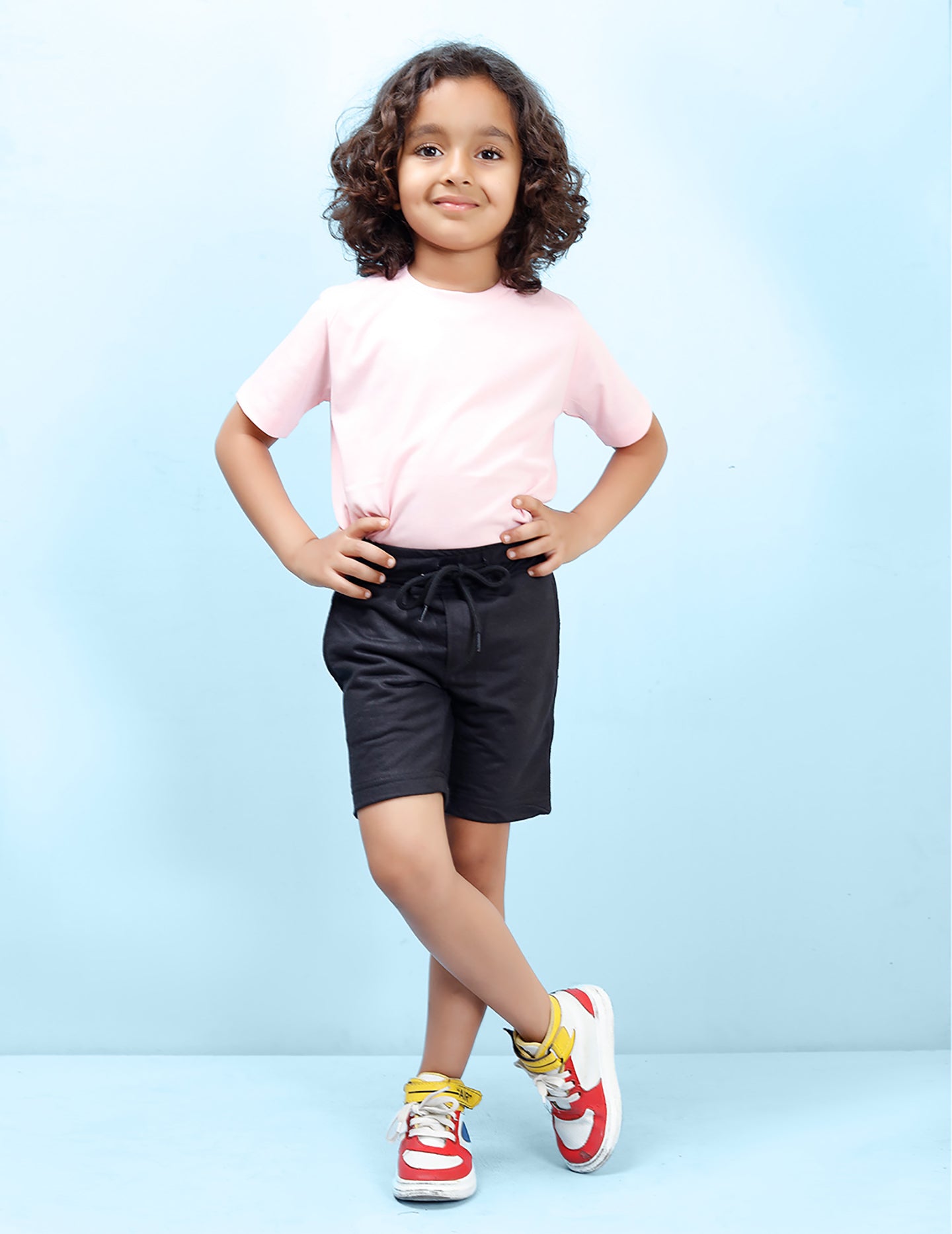Nusyl Black Solid Boys Shorts