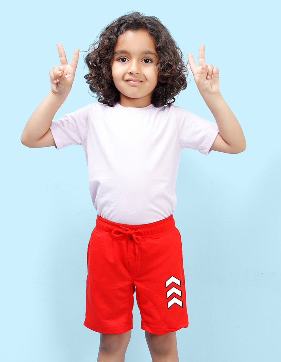 Nusyl Arrow Printed Red Boys Shorts