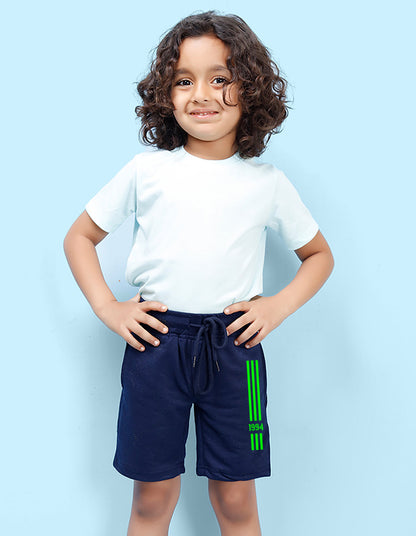 Nusyl 1994 Printed Navy Blue Boys Shorts