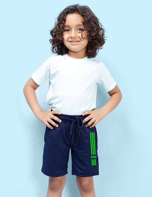 Nusyl 1994 Printed Navy Blue Boys Shorts