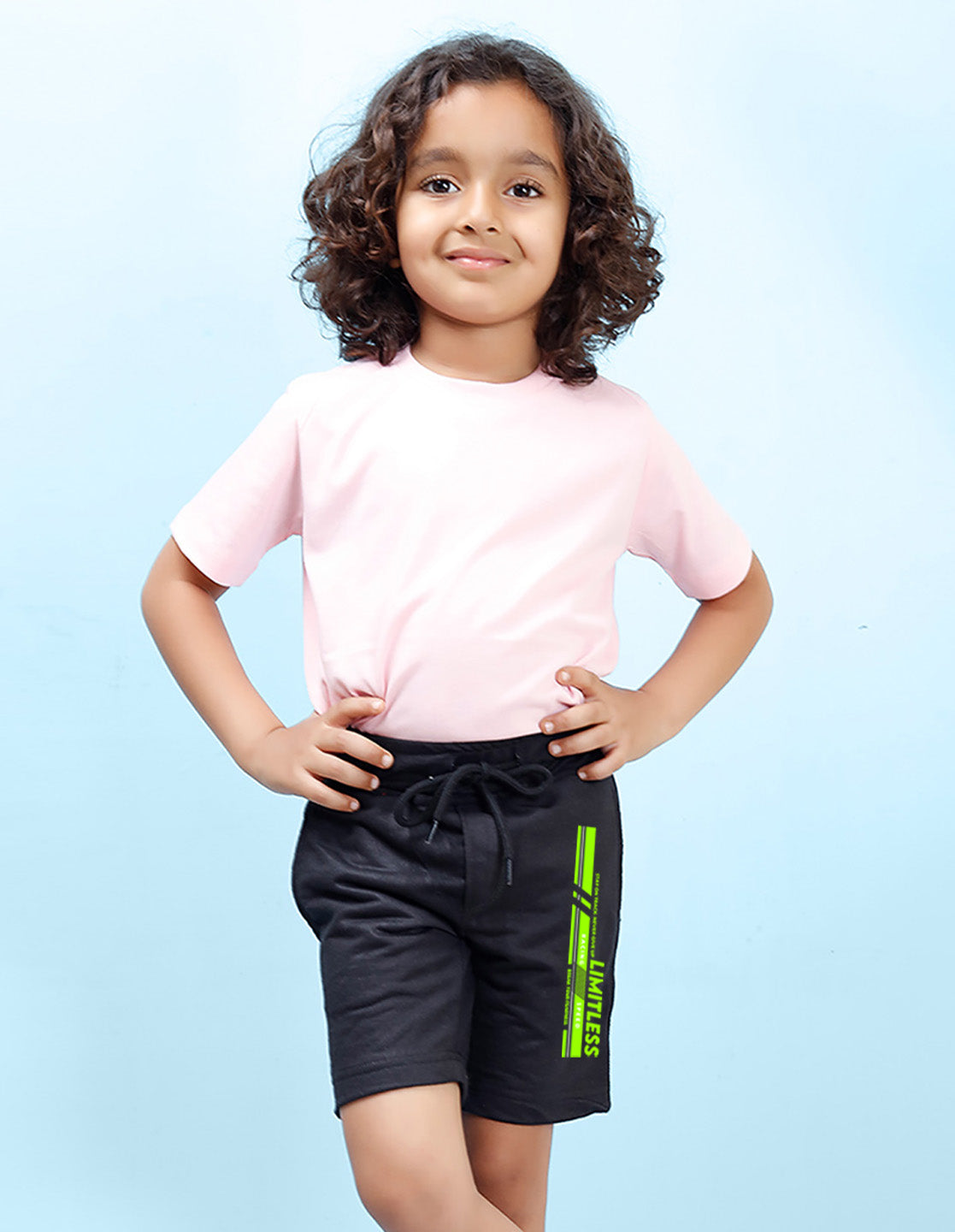 Nusyl Champ Printed Black Boys Shorts