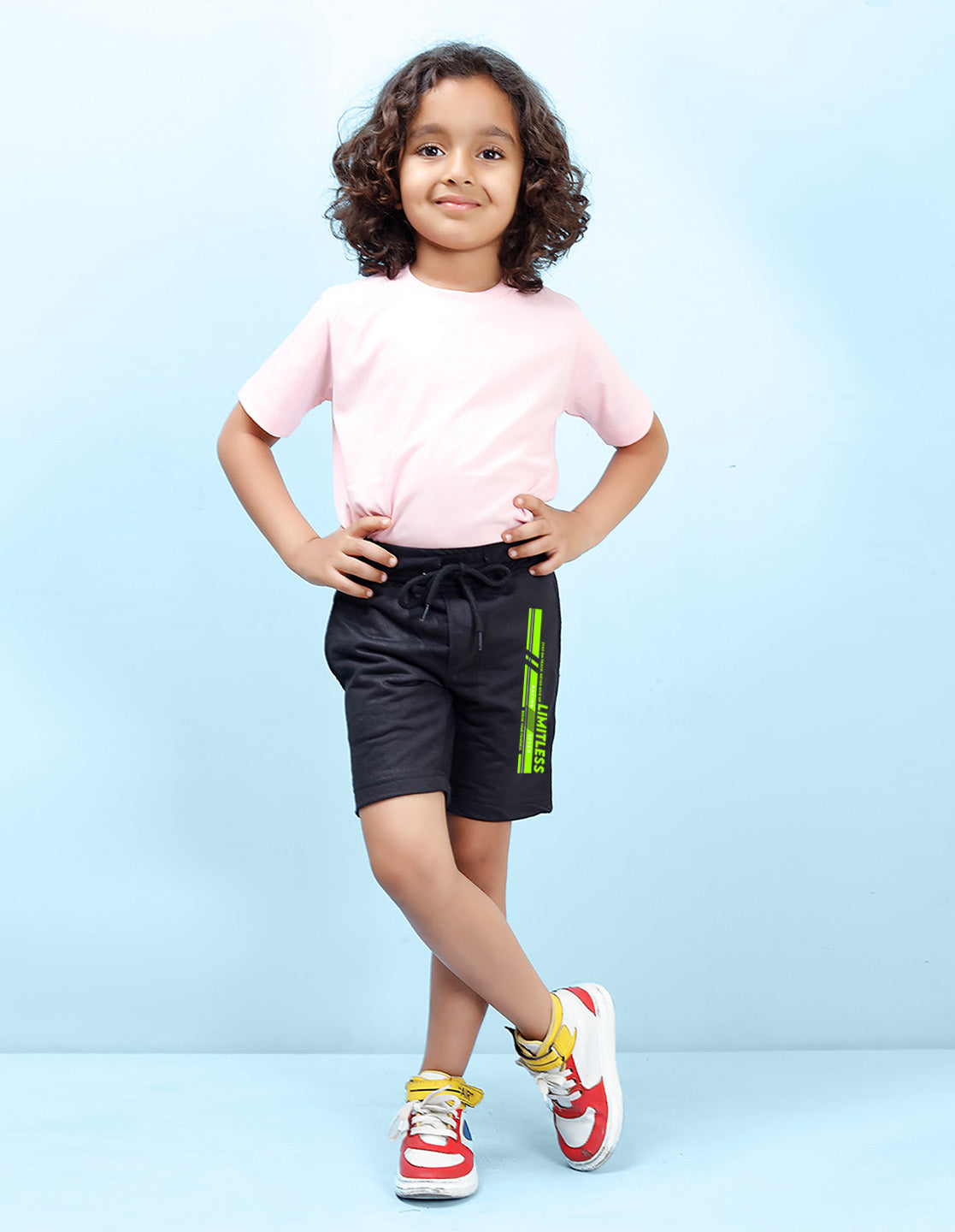 Nusyl Champ Printed Black Boys Shorts
