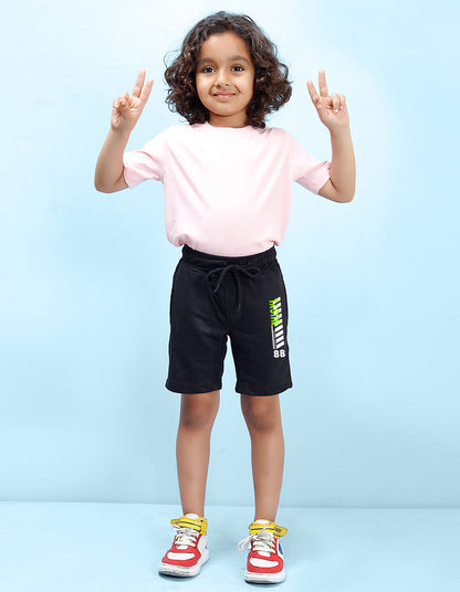 Nusyl 88 Printed Black Boys Shorts