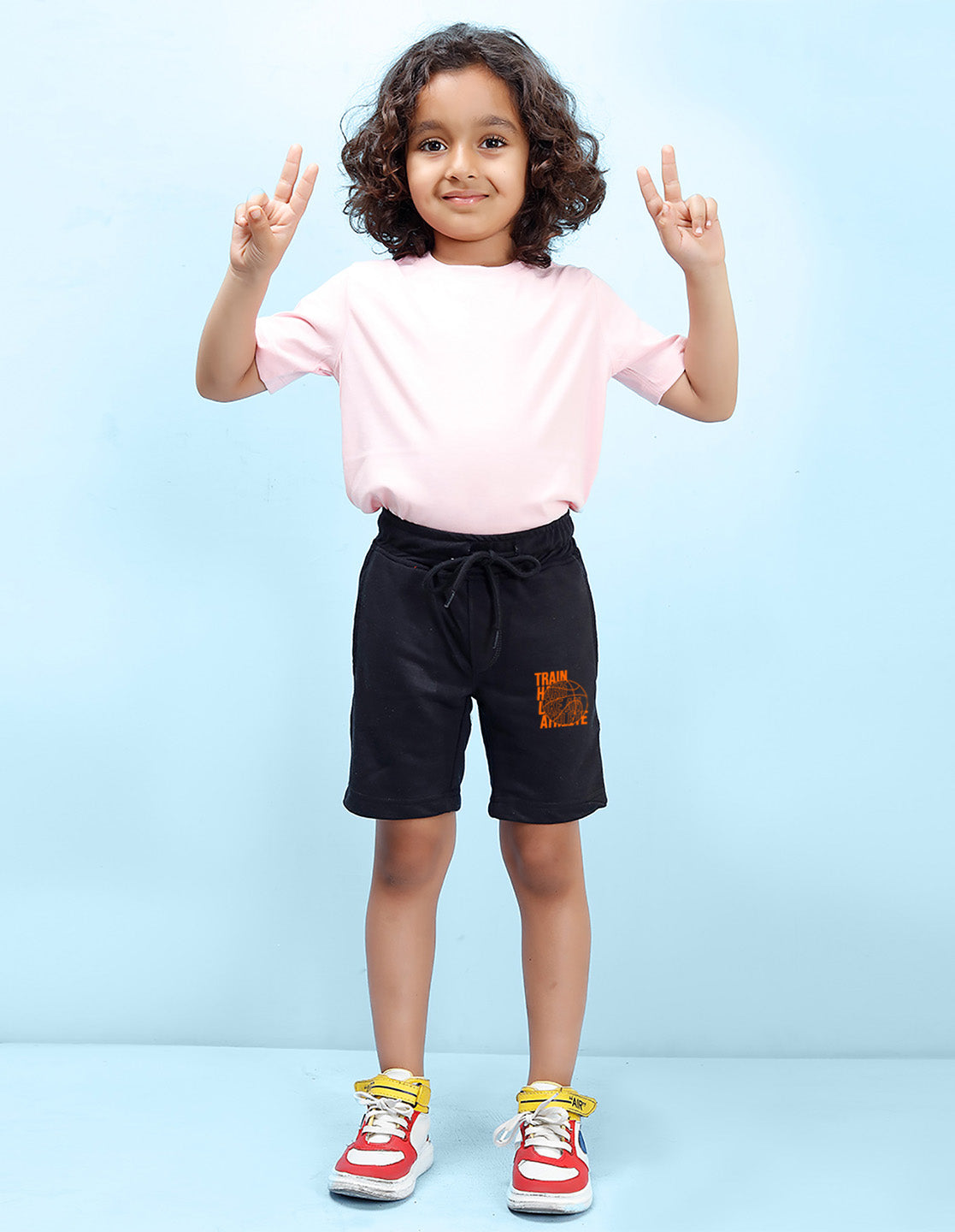 Nusyl Basketball Printed Black Boys Shorts